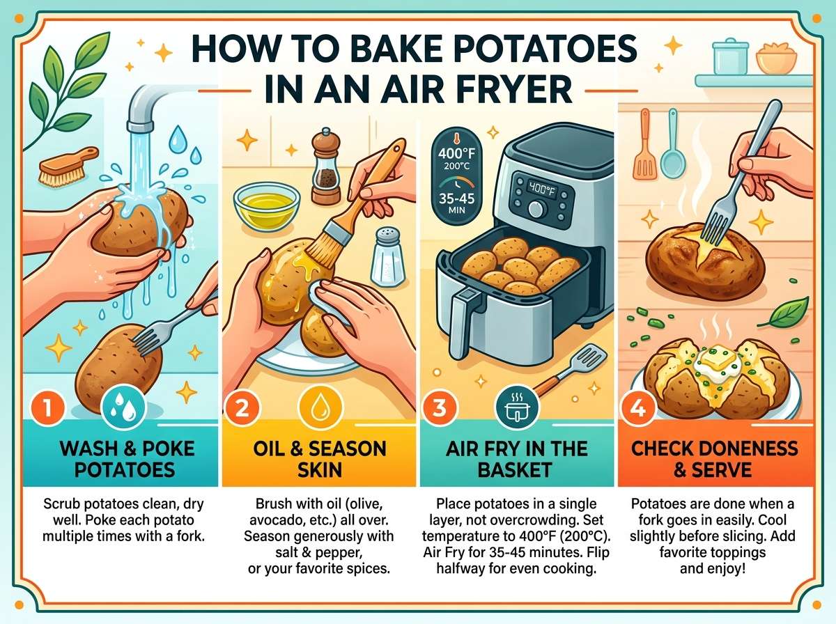 How to Bake Potatoes in an Air Fryer