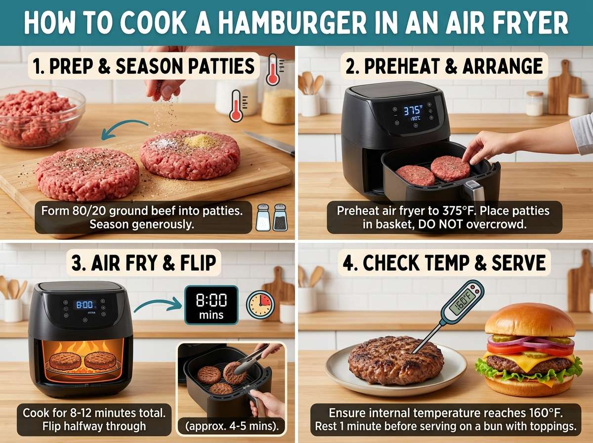 How to Cook a Hamburger in an Air Fryer