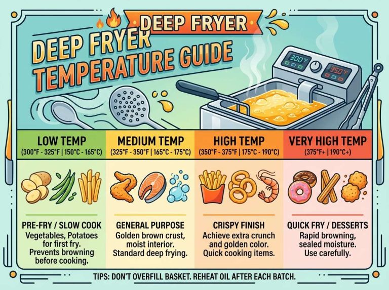 deep fryer temperature guide