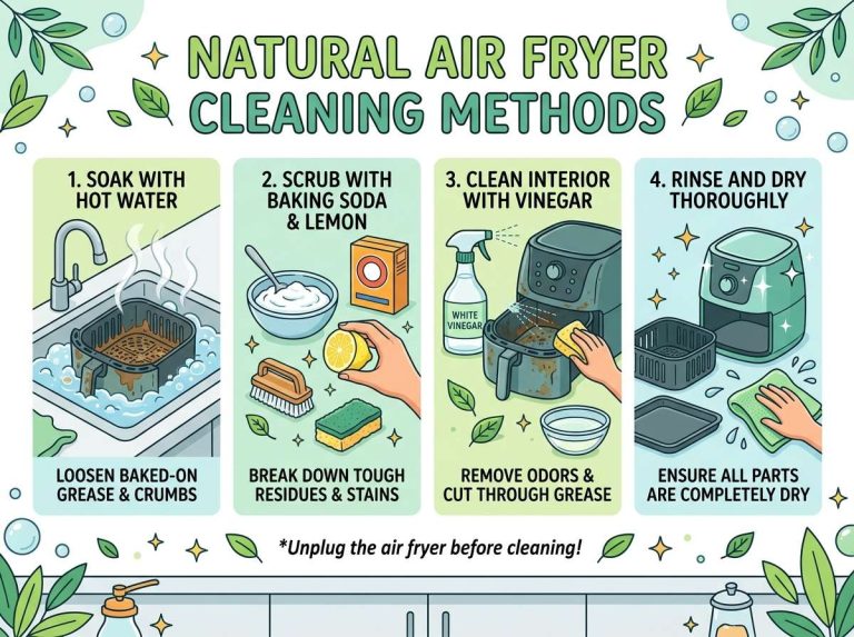 natural air fryer cleaning methods