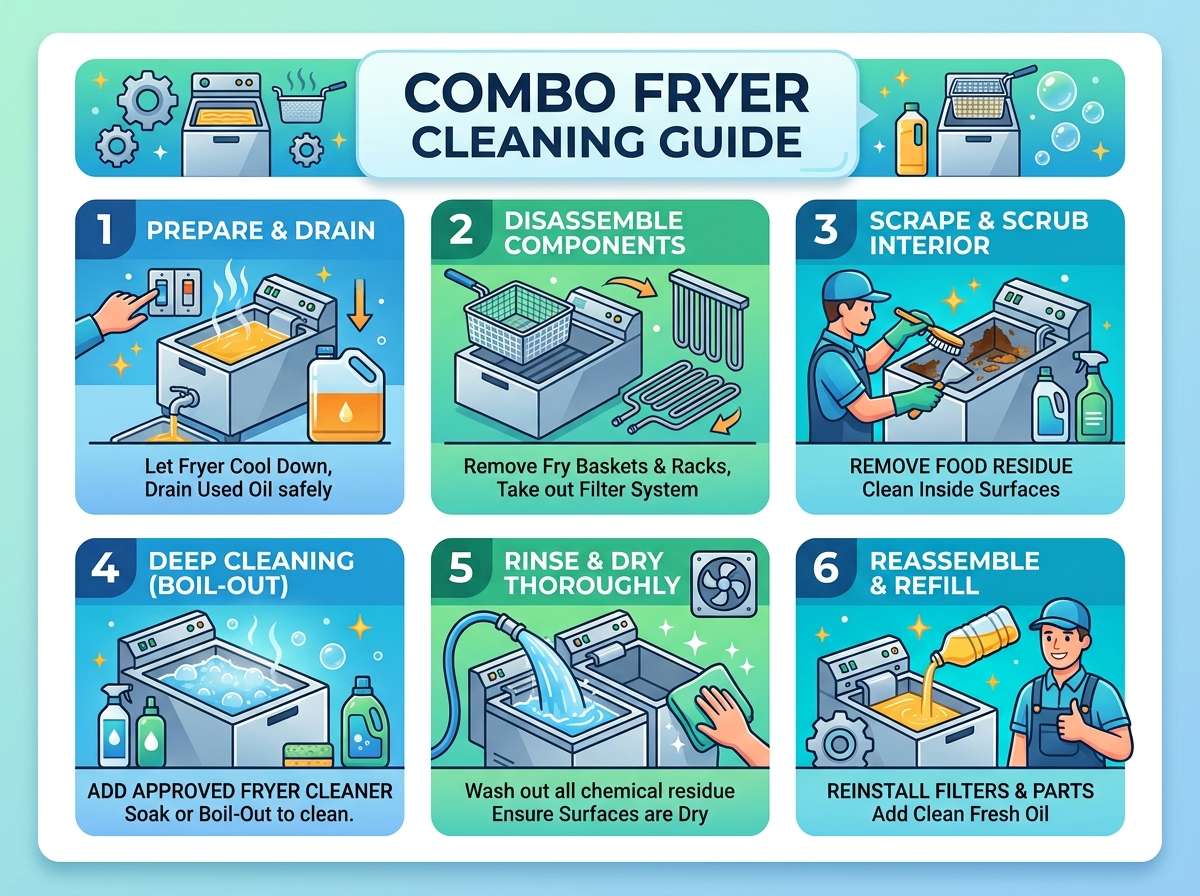 Combo Fryer Cleaning Guide
