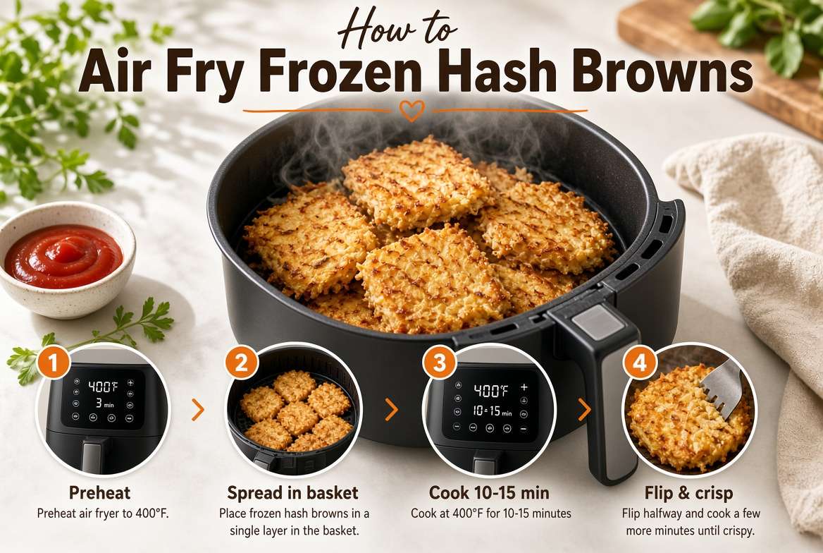 How to Air Fry Frozen Hash Browns