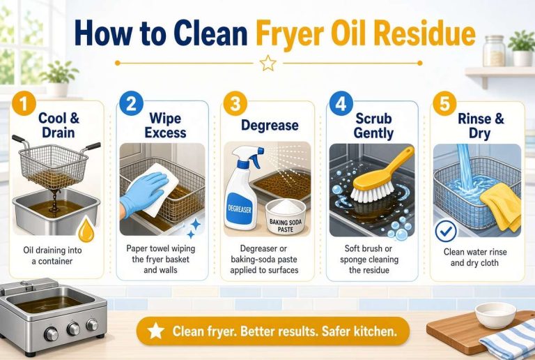 How to Clean Fryer Oil Residue